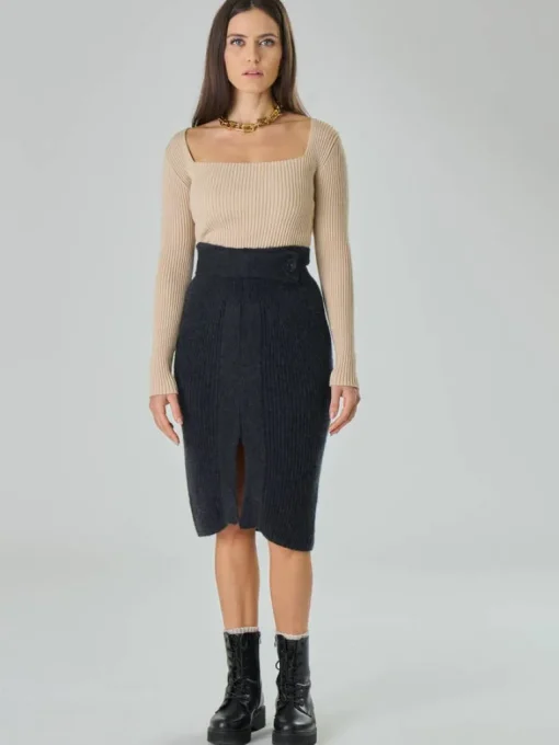 Chanel Merinovilla Hame Harmaa<TENNÉ Best Sale