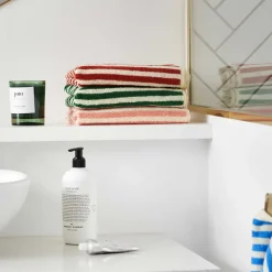 Check Bath Towel Pale Blue<HOMEHAGEN New