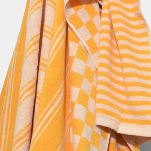 Check Bath Towel Yellow<HOMEHAGEN Best Sale