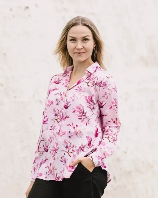 Chloe Button-up Shirt Ballet of Blossoms Pink<Nakoa New