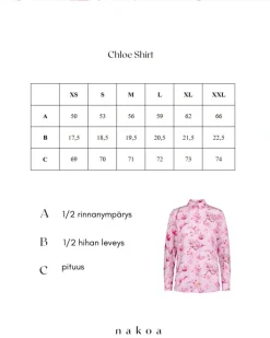Chloe Button-up Shirt Ballet of Blossoms Pink<Nakoa New