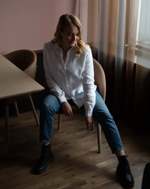 Chloe Linen Shirt Coconut Milk White<Nakoa Hot