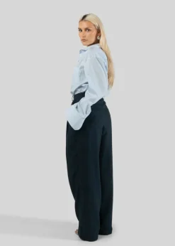 Chloe Pellava Housut Tummansininen<GUAJA. Store