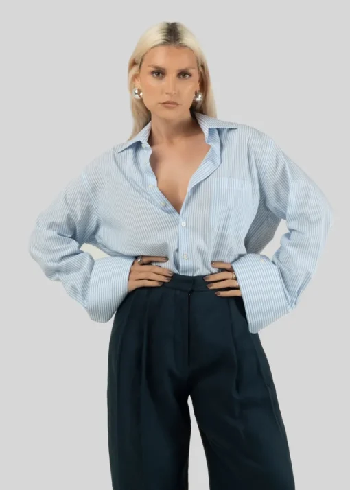 Chloe Pellava Housut Tummansininen<GUAJA. Store