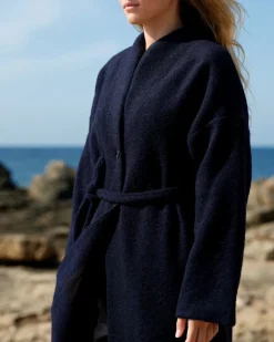 Cigala Organic Wool Coat Dark Blue<Cecilia Sörensen Best