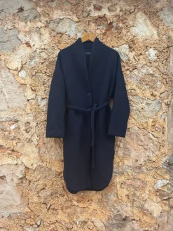 Cigala Organic Wool Coat Dark Blue<Cecilia Sörensen Best