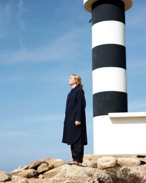 Cigala Organic Wool Coat Dark Blue<Cecilia Sörensen Best
