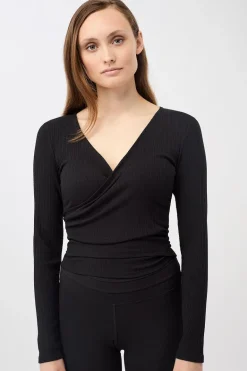 Claire Wrap Top Black<MANDALA Flash Sale
