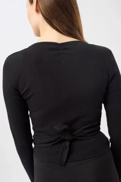 Claire Wrap Top Black<MANDALA Flash Sale