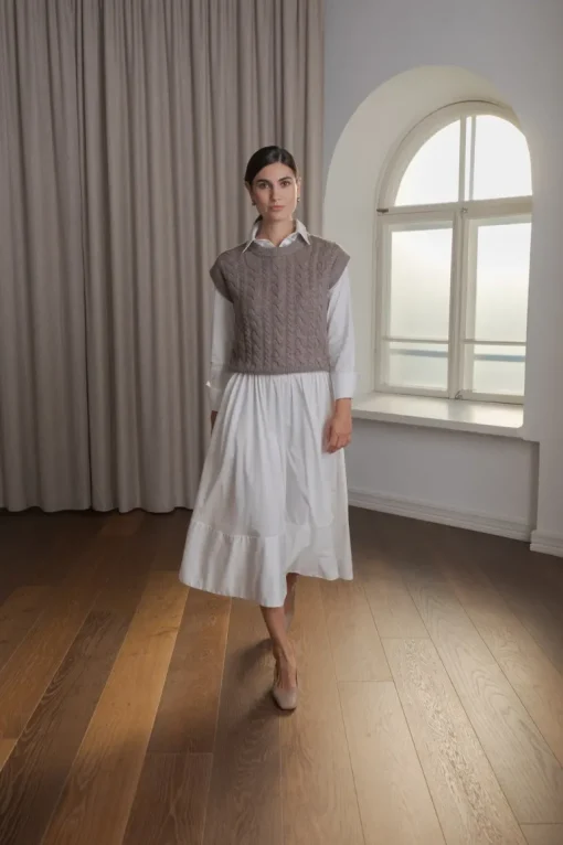 Clarene Cotton Blend Skirt With Wide Trim<Original Story Discount