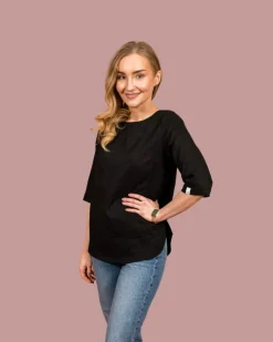 Classic Linen Blouse Black<Nakoa Cheap