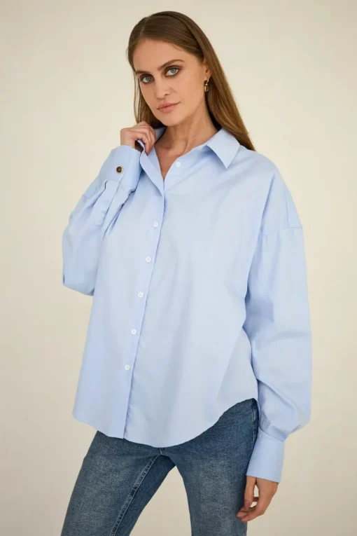 Classic Oversized Shirt Light Blue<Enteliér Store