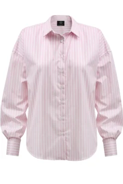 Classic Oversized Shirt Pink Wide Stripes<Enteliér Best