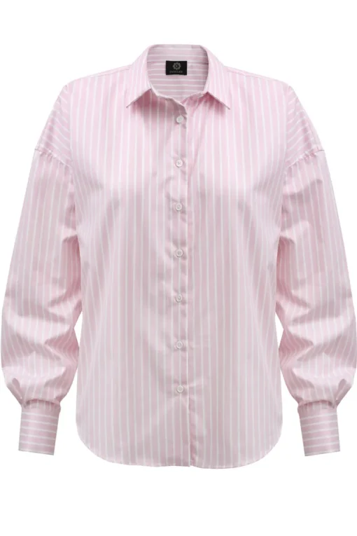 Classic Oversized Shirt Pink Wide Stripes<Enteliér Best