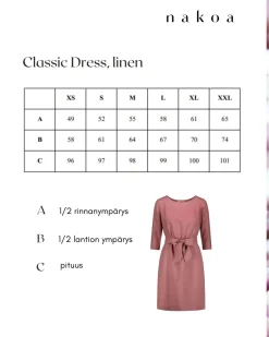 Classic Pellavamekko Musta<Nakoa Shop