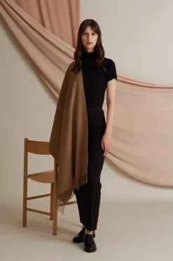 Connie Wool Cashmere Scarf Chestnut<VOGLIA Hot