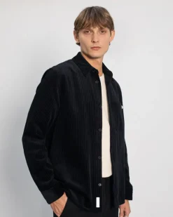 Cord Casual Shirt Black<Rotholz Flash Sale