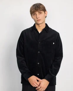 Cord Casual Shirt Black<Rotholz Flash Sale