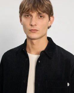 Cord Casual Shirt Black<Rotholz Flash Sale