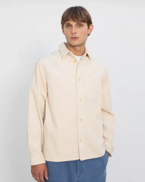 Cord Casual Shirt White<Rotholz Discount