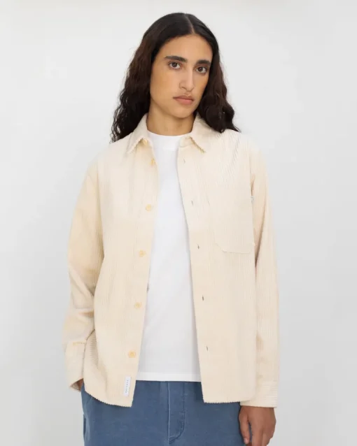 Cord Casual Unisex Shirt White<Rotholz Clearance