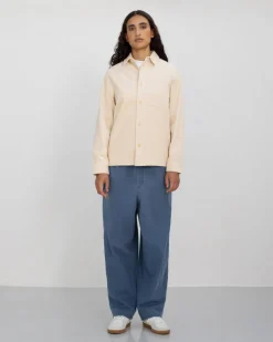 Cord Casual Unisex Shirt White<Rotholz Clearance