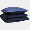 Cotton Sateen Duvet Cover Set Dusty Blue-Indigo<HOMEHAGEN Outlet