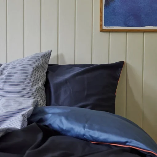 Cotton Sateen Duvet Cover Set Dusty Blue-Indigo<HOMEHAGEN Outlet