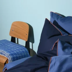 Cotton Sateen Duvet Cover Set Dusty Blue-Indigo<HOMEHAGEN Outlet