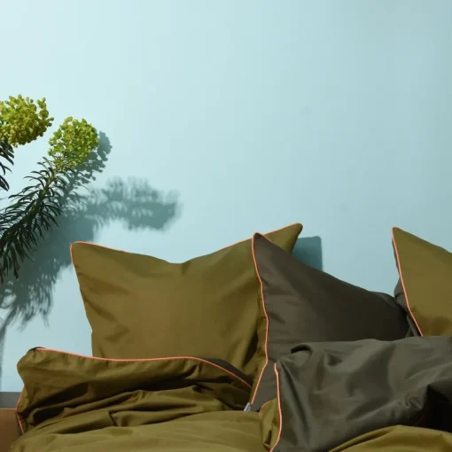 Cotton Sateen Duvet Cover Set Moss Green<HOMEHAGEN Cheap