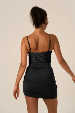 Crest Ribbed Adjustable Skirt Black<Copenhagen Cartel Best Sale