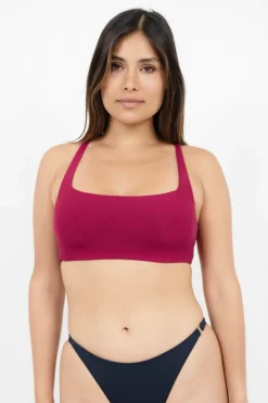 Crete HER Cross Back Bikini Top Red Coral<1 People Outlet
