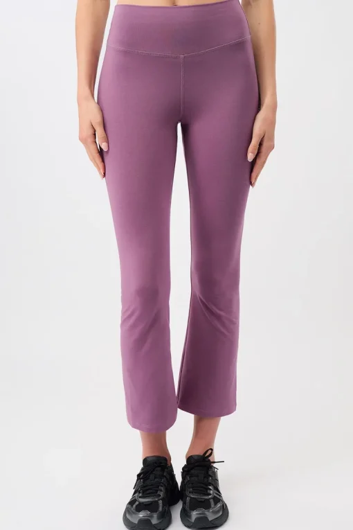 Cropped Flared Pants Grape<MANDALA Cheap