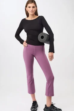 Cropped Flared Pants Grape<MANDALA Cheap