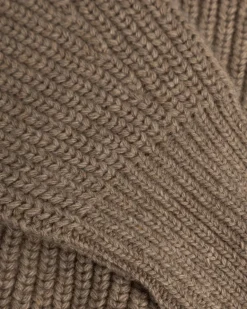 Cropped Knit Sweater Wool-Blend Beige<Rotholz Cheap