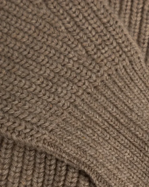 Cropped Knit Sweater Wool-Blend Beige<Rotholz Cheap