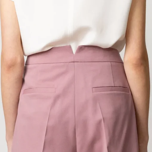 Cropped Pleated Wool Trouser Pink<Studio Heijne Cheap