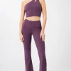 Cropped Shoulder Top + Flared Sports Pants Set Purple Passion<MANDALA Cheap