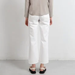 Cropped Wide Leg Linen Mix 5-Pocket Pants<Studio Heijne Cheap