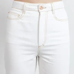 Cropped Wide Leg Linen Mix 5-Pocket Pants<Studio Heijne Cheap