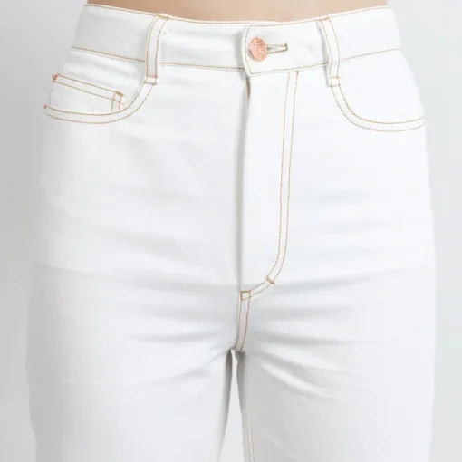 Cropped Wide Leg Linen Mix 5-Pocket Pants<Studio Heijne Cheap