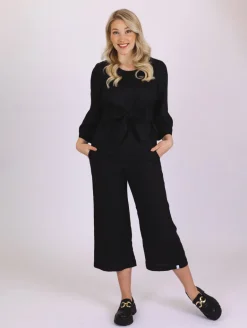 Culottes Linen Trousers Black<Nakoa Online