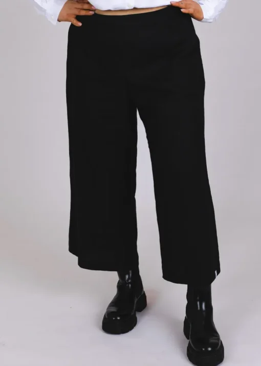 Culottes Linen Trousers Black<Nakoa Online