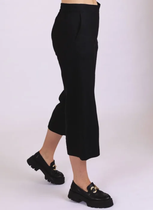 Culottes Linen Trousers Black<Nakoa Online