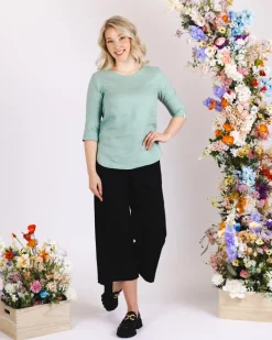 Culottes Linen Trousers Black<Nakoa Online