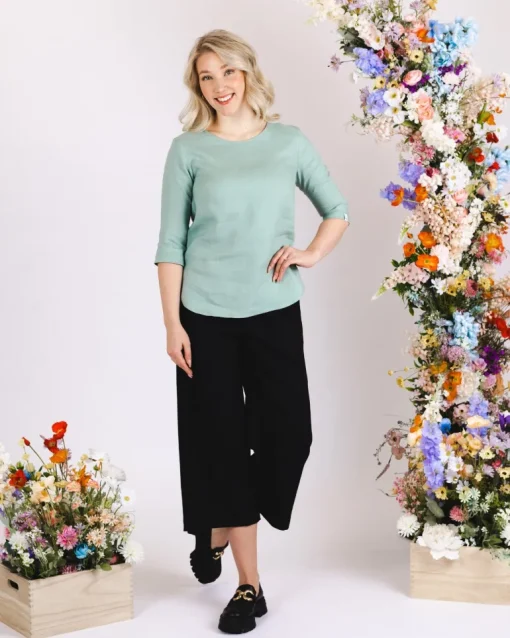 Culottes Linen Trousers Black<Nakoa Online