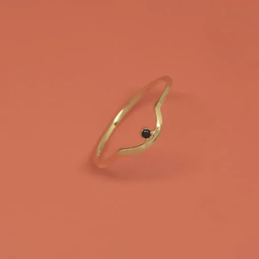 Curved Sormus Musta<fejn jewelry Online