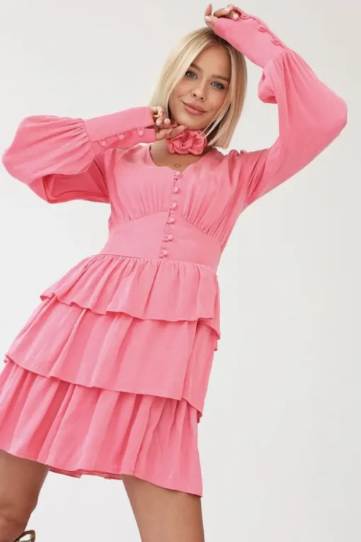Decorative Lyocell Rose Choker Pink<ANGELL Best