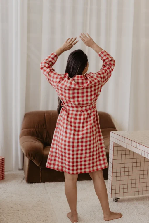 Del膷ia Linen Bathrobe<Laume linen Shop