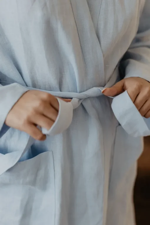 Del膷ia Linen Bathrobe<Laume linen Shop